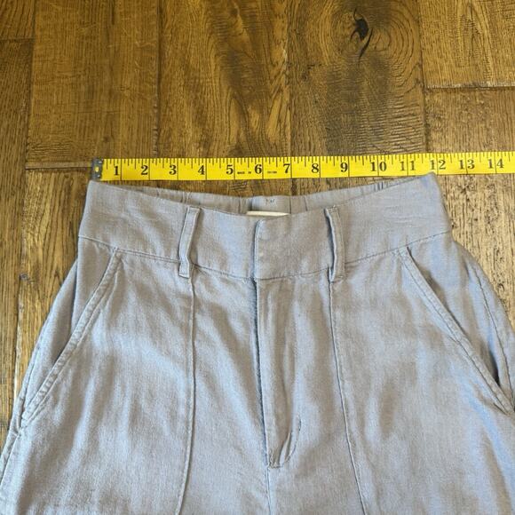 Abercrombie & Fitch Women’s Linen Blend Wide Leg Pants Taupe Grey Size XS Short - Picture 3 of 7